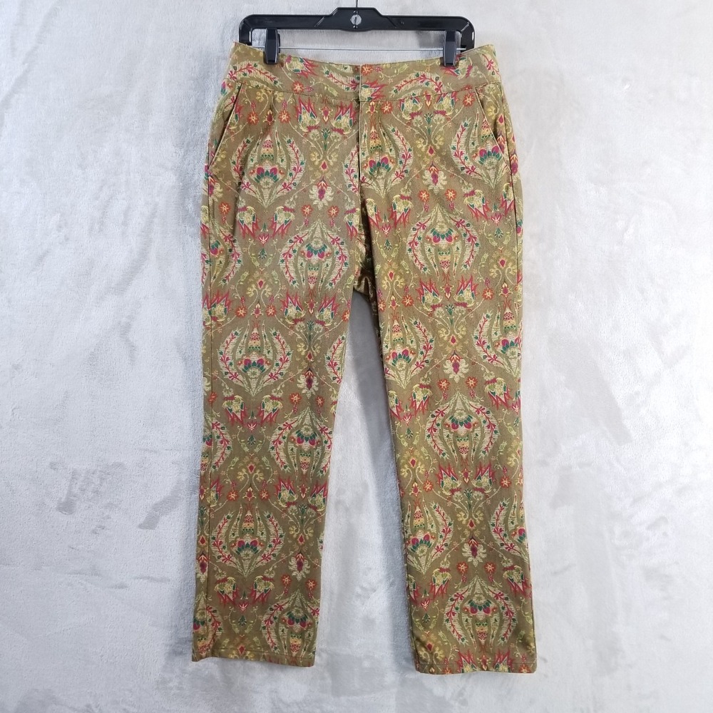 Vintage Pant Suit Women M/8 100% Cotton Floral Straight Leg Blazer Liz Claiborne - Picture 8 of 15